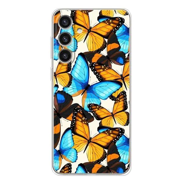 Чохол з принтом «Яскраві метелики» для Samsung Galaxy S25 Plus