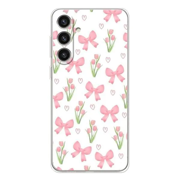 Чехол с принтом «Банты и цветы» для Samsung Galaxy S25 Plus Чехол с принтом «Банты и цветы» для Samsung Galaxy S25 Plus
