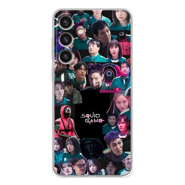 Чехол с принтом «Коллаж Игра кальмара» для Samsung Galaxy S25 Plus Чехол с принтом «Коллаж Игра кальмара» для Samsung Galaxy S25 Plus
