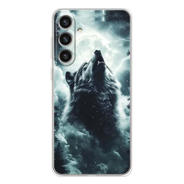 Чехол с принтом «Волк в облаках» для Samsung Galaxy S25 Plus