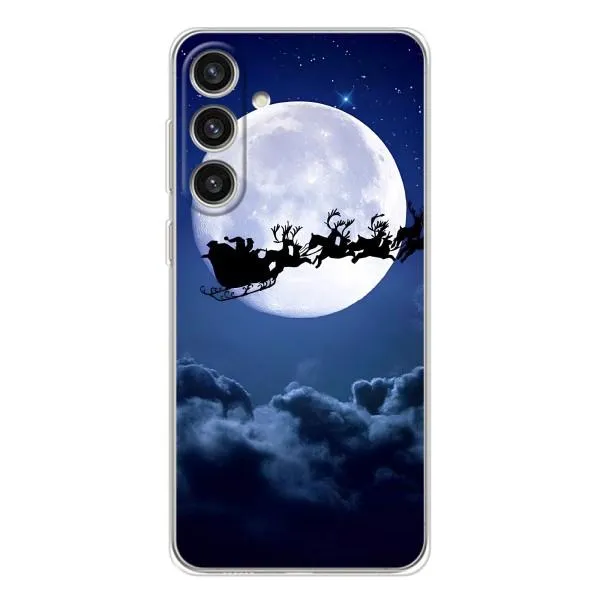 Чохол з принтом «Санта - місяць» для Samsung Galaxy S25 Plus
