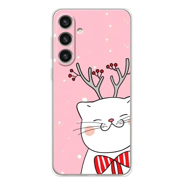 Чохол з принтом «Зимовий кіт» для Samsung Galaxy S25 Plus