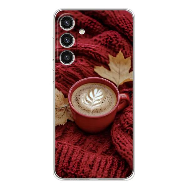 Чехол с принтом «Кофе на пледе» для Samsung Galaxy S25 Plus Чехол с принтом «Кофе на пледе» для Samsung Galaxy S25 Plus