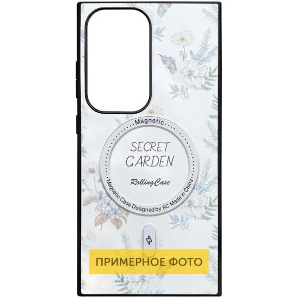 TPU+PC чохол Soft Secret Garden with MagFit для Samsung Galaxy S25 Ultra — Білий TPU+PC чохол Soft Secret Garden with MagFit для Samsung Galaxy S25 Ultra — Білий