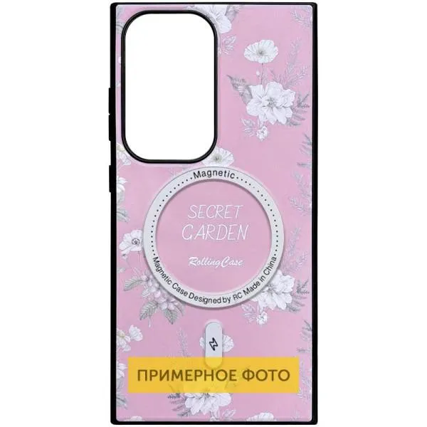 TPU+PC чохол Soft Secret Garden with MagFit для Samsung Galaxy S25 Ultra — Рожевий TPU+PC чохол Soft Secret Garden with MagFit для Samsung Galaxy S25 Ultra — Рожевий