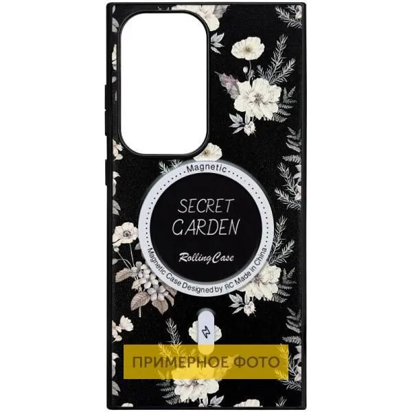 TPU+PC чохол Soft Secret Garden with MagFit для Samsung Galaxy S25 Ultra — Чорний TPU+PC чохол Soft Secret Garden with MagFit для Samsung Galaxy S25 Ultra — Чорний