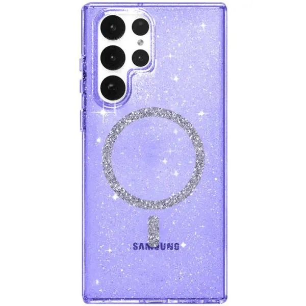 Чохол TPU Eclipse Sparkle Magnetic Fit для Samsung Galaxy S25 Ultra — Фіолетовий Чохол TPU Eclipse Sparkle Magnetic Fit для Samsung Galaxy S25 Ultra — Фіолетовий