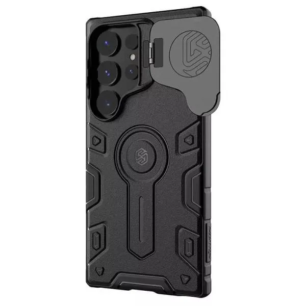 TPU+PC чехол Nillkin CamShield Armor Prop для Samsung Galaxy S25 Ultra — Черный — фото 2