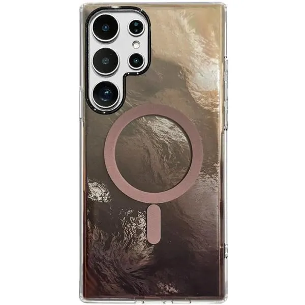 Чехол TPU Shiny Mountain Magnetic Fit для Samsung Galaxy S25 Ultra — Коричневый — фото 1 Чехол TPU Shiny Mountain Magnetic Fit для Samsung Galaxy S25 Ultra — Коричневый — фото 1