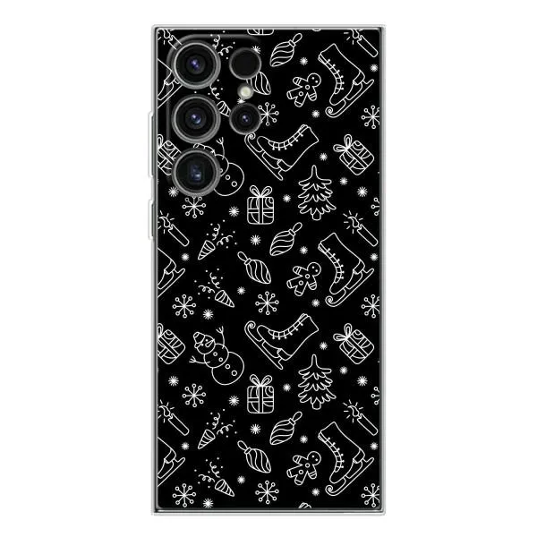 Чехол с принтом «Новогодний фон» для Samsung Galaxy S25 Ultra