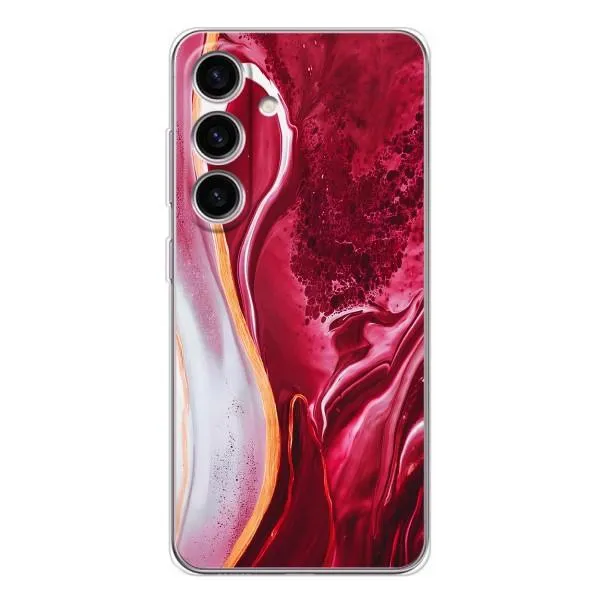 Чехол с принтом «Мрамор красный» для Samsung Galaxy S25