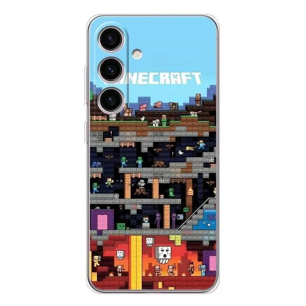 Чехол с принтом «фон Minecraft» для Samsung Galaxy S25 Чехол с принтом «фон Minecraft» для Samsung Galaxy S25