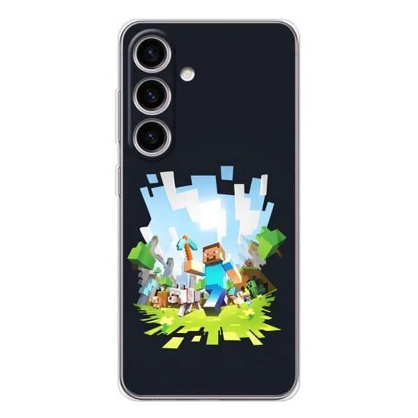 Чехол с принтом «персонажи Minecraft» для Samsung Galaxy S25 Чехол с принтом «персонажи Minecraft» для Samsung Galaxy S25
