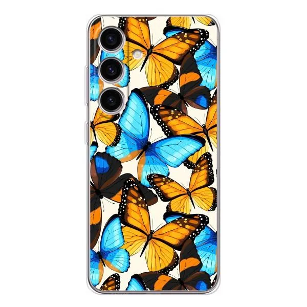 Чехол с принтом «Яркие бабочки» для Samsung Galaxy S25