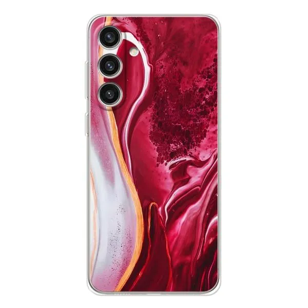 Чехол с принтом «Мрамор красный» для Samsung Galaxy S26 Plus