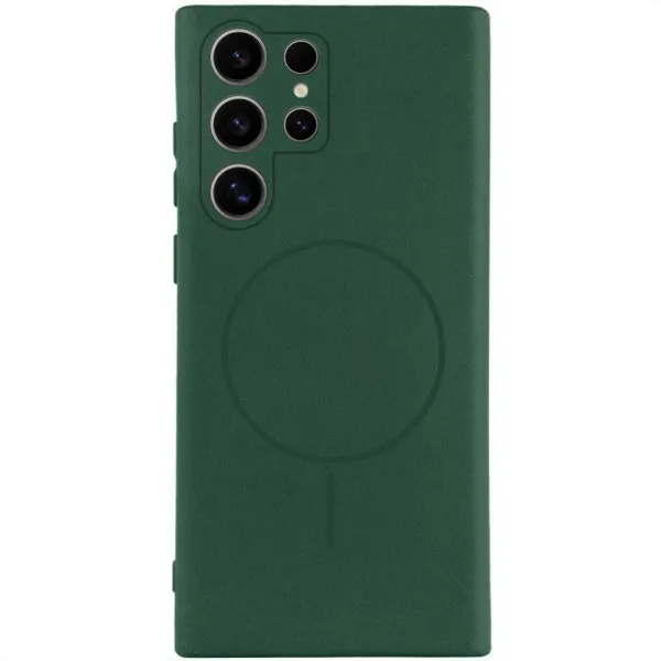 Чехол Silicone Cover Lakshmi Full Camera (AA) with Magnetic Fit для Samsung Galaxy S26 Ultra — Зеленый