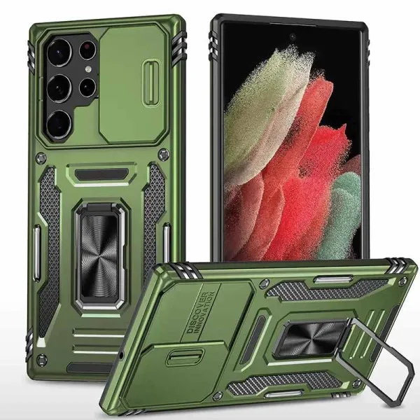 Ударопрочный чехол Camshield Army Ring для Samsung Galaxy S26 Ultra — Оливковый — фото 1 Ударопрочный чехол Camshield Army Ring для Samsung Galaxy S26 Ultra — Оливковый — фото 1