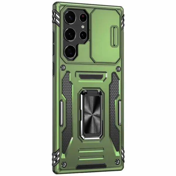Ударопрочный чехол Camshield Army Ring для Samsung Galaxy S26 Ultra — Оливковый — фото 2 Ударопрочный чехол Camshield Army Ring для Samsung Galaxy S26 Ultra — Оливковый — фото 2