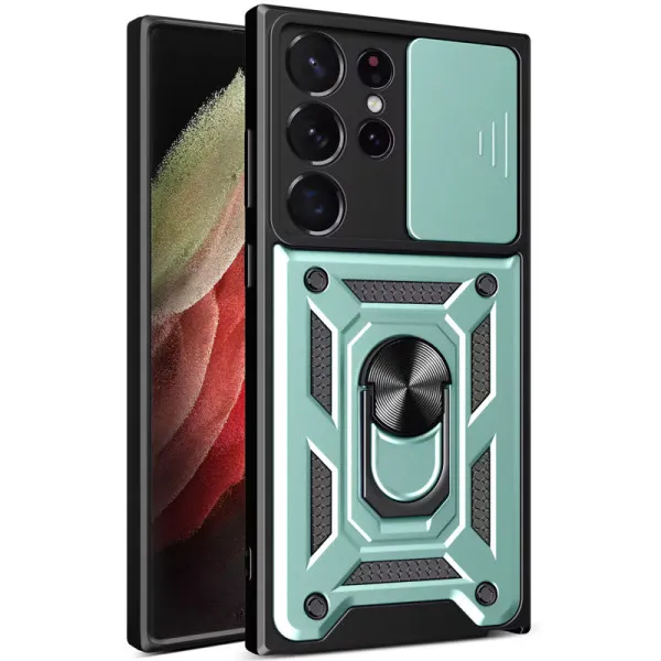Чохол Ummi Camshield Serge Ring для Samsung Galaxy S26 Ultra — Зелений — фото 1