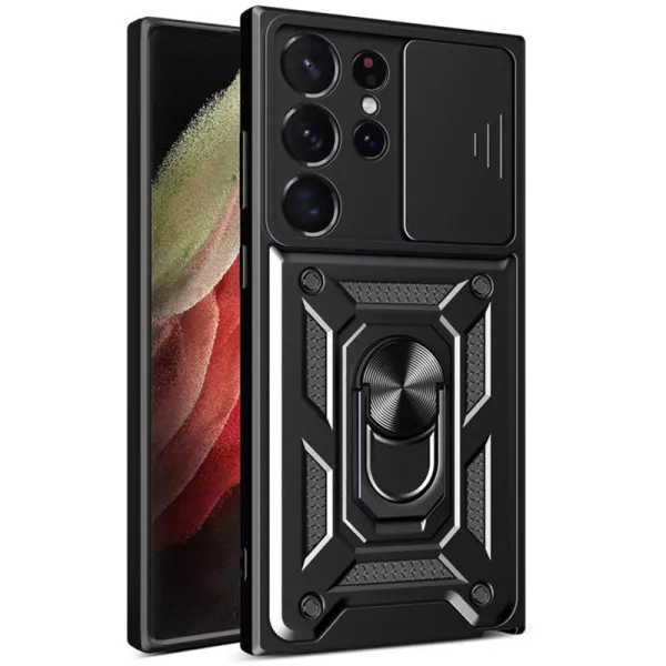 Чохол Ummi Camshield Serge Ring для Samsung Galaxy S26 Ultra — Чорний — фото 1
