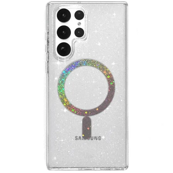 Чехол TPU Eclipse Sparkle Magnetic Fit для Samsung Galaxy S26 Ultra — Прозрачный — фото 1