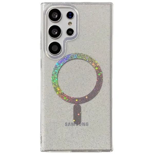 Чехол TPU Eclipse Sparkle Magnetic Fit для Samsung Galaxy S26 Ultra — Прозрачный — фото 5