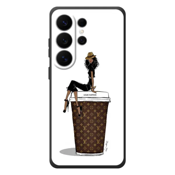 Чехол с принтом «кофе LOUIS VUITTON» для Samsung Galaxy S26 Ultra