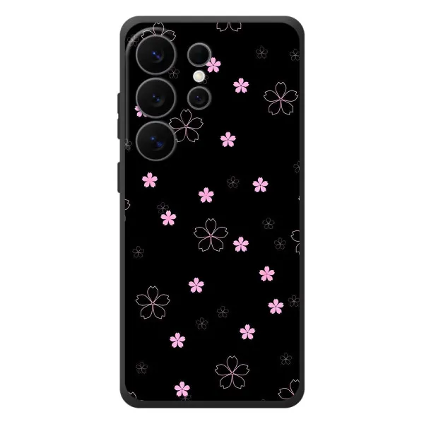 Чехол с принтом «Розовые цветы на черном» для Samsung Galaxy S26 Ultra Чехол с принтом «Розовые цветы на черном» для Samsung Galaxy S26 Ultra