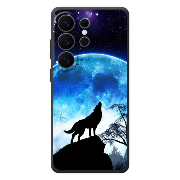 Чехол с принтом «Волк на луну» для Samsung Galaxy S26 Ultra