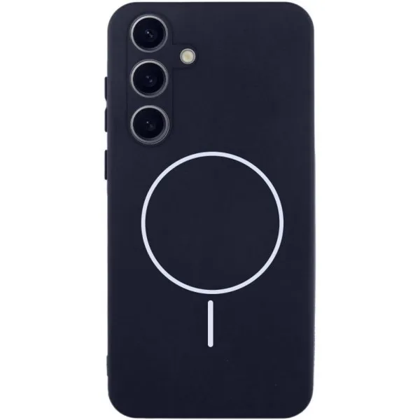 Чехол Silicone Cover Lakshmi Full Camera (AA) with Magnetic Fit для Samsung Galaxy S26 — Темно-синий Чехол Silicone Cover Lakshmi Full Camera (AA) with Magnetic Fit для Samsung Galaxy S26 — Темно-синий