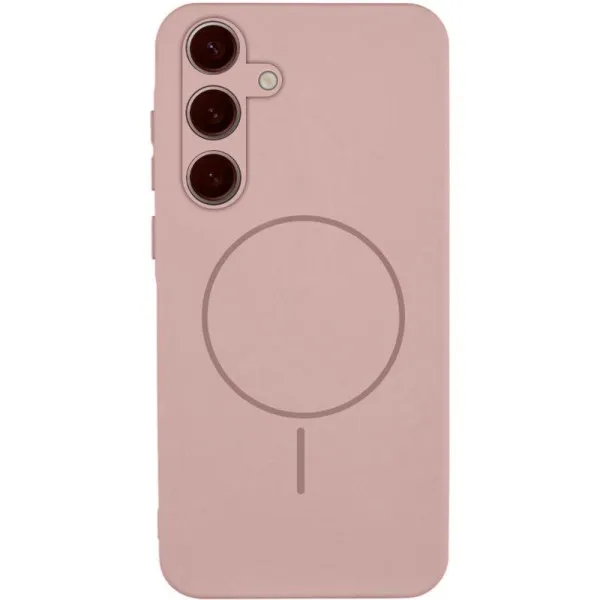 Чехол Silicone Cover Lakshmi Full Camera (AA) with Magnetic Fit для Samsung Galaxy S26 — Розовый