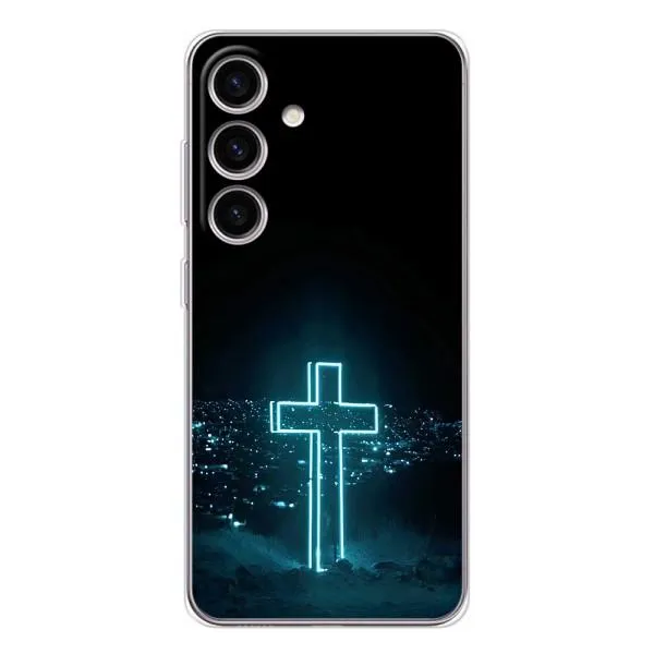 Чехол с принтом «Крест и город» для Samsung Galaxy S26