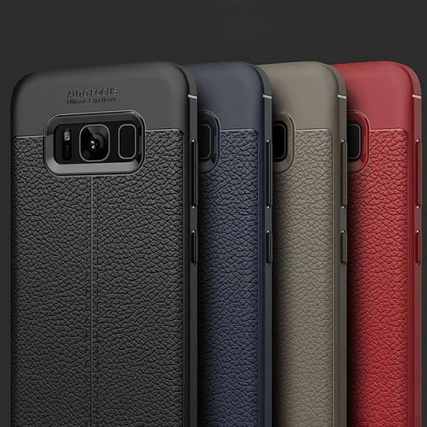 Чехол Miami Skin Shield с имитацией кожи для Samsung Galaxy S8+ — Красный — фото 1