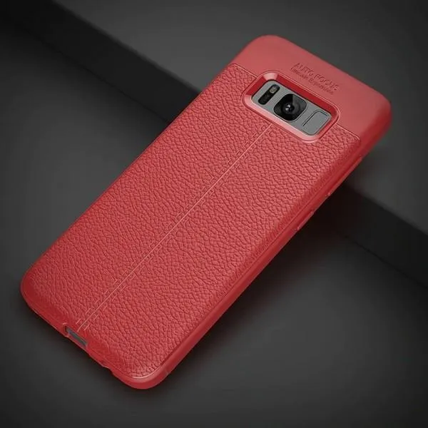 Чехол Miami Skin Shield с имитацией кожи для Samsung Galaxy S8+ — Красный — фото 3