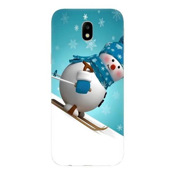Чохол з принтом «Сніговик на лижах» для Samsung Galaxy J7 2017 (J730F EU)