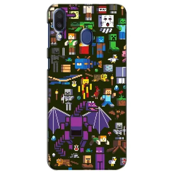 Чехол с принтом «Коллаж Майнкрафт» для Samsung Galaxy M20 (M205)