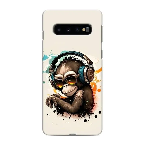 Чехол с принтом «Макака в наушниках» для Samsung Galaxy s10 Plus Чехол с принтом «Макака в наушниках» для Samsung Galaxy s10 Plus