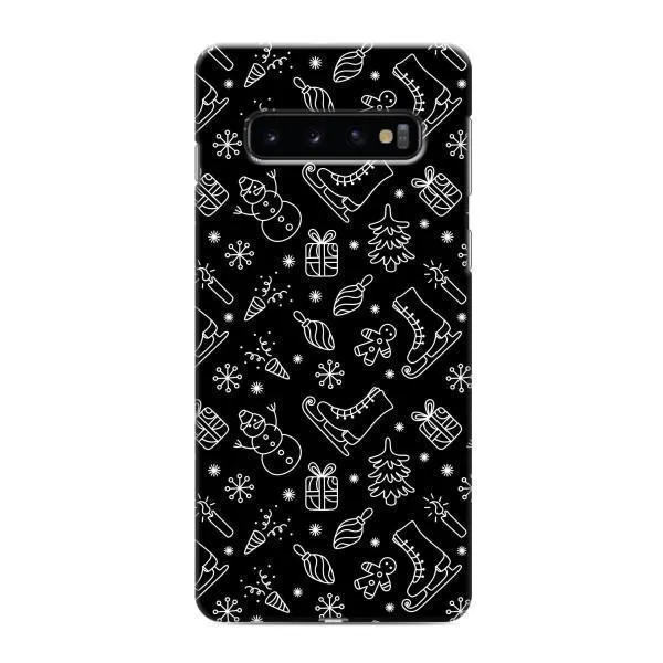 Чохол з принтом «Новорічний фон» для Samsung Galaxy s10 Plus