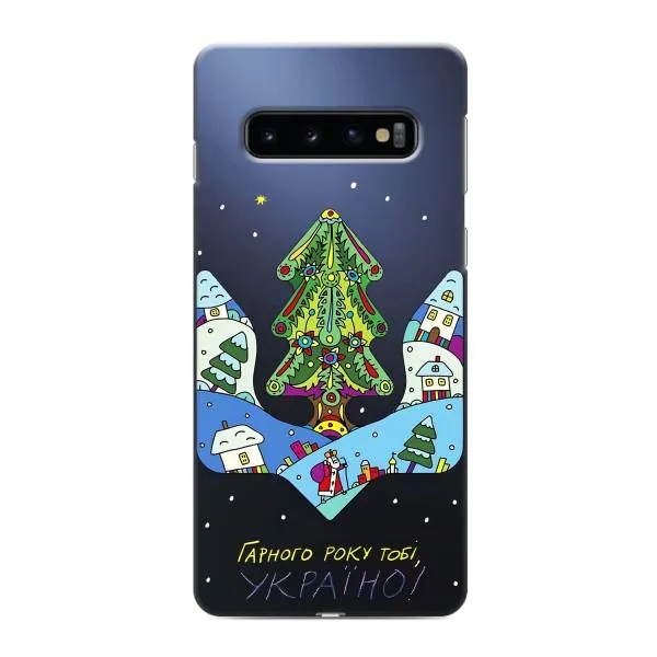 Чехол с принтом «Рождественский герб» для Samsung Galaxy s10 Plus Чехол с принтом «Рождественский герб» для Samsung Galaxy s10 Plus