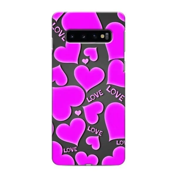 Чехол с принтом «Pink hearts» для Samsung Galaxy S10 Чехол с принтом «Pink hearts» для Samsung Galaxy S10