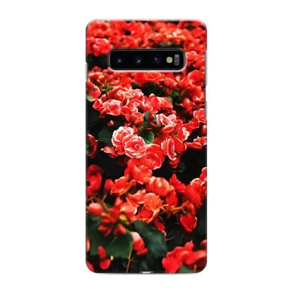 Чехол с принтом «Цветы красные» для Samsung Galaxy S10