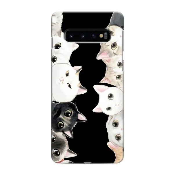 Чехол с принтом «Взгляд котов» для Samsung Galaxy S10