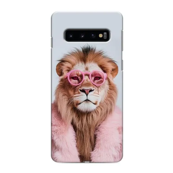 Чехол с принтом «Лев в очках» для Samsung Galaxy S10