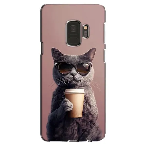 Чохол з принтом «Кіт з кавою» для Samsung Galaxy S9 (G960)