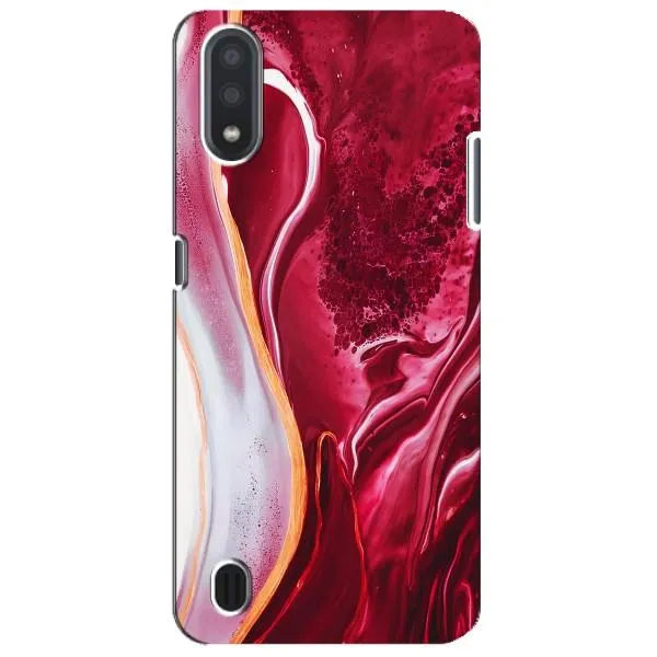 Чехол с принтом «Мрамор красный» для Samsung Galaxy M01 Core (A013F)