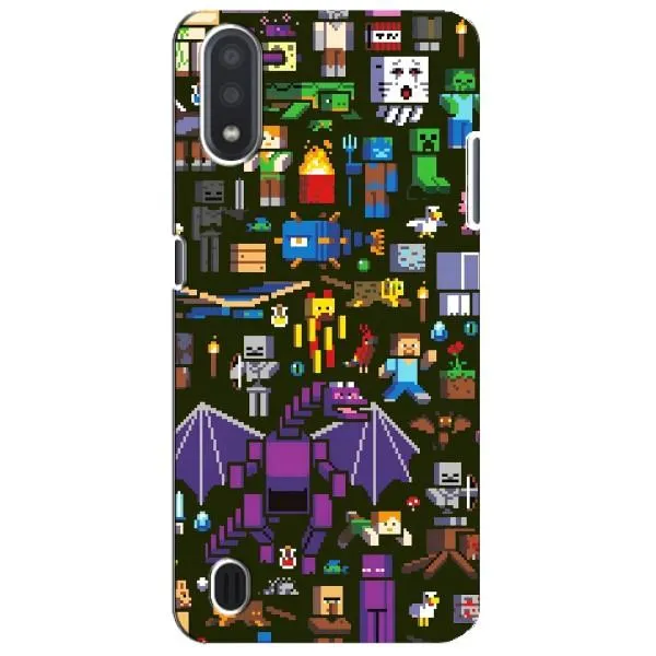 Чехол с принтом «Коллаж Майнкрафт» для Samsung Galaxy M01 Core (A013F)