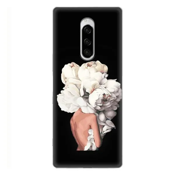 Чехол с принтом «Белые цветы» для Sony Xperia 1