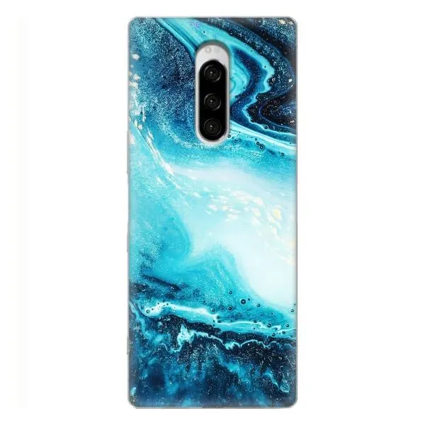 Чехол с принтом «Голубой мрамор» для Sony Xperia 1