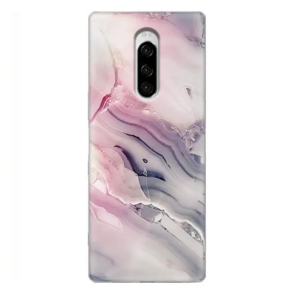 Чехол с принтом «Пурпурный Мрамор» для Sony Xperia 1