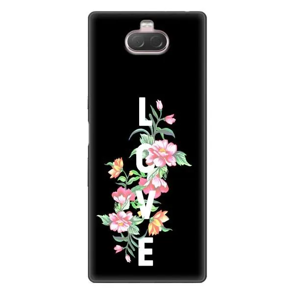 Чохол з принтом «Квіти LOVE» для Sony Xperia 10